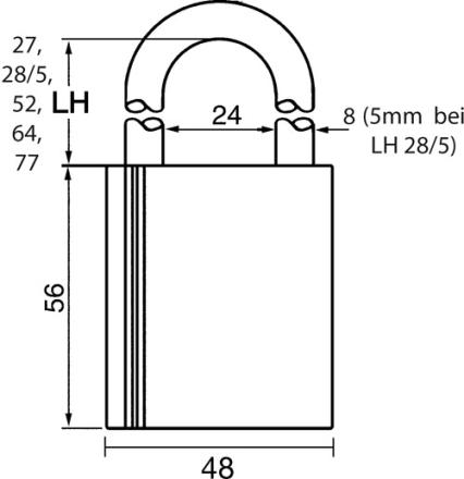 Ikon SK6 Vorhängeschloss / Zylinderhangschloss | Ersatzzylinder | Nachzylinder